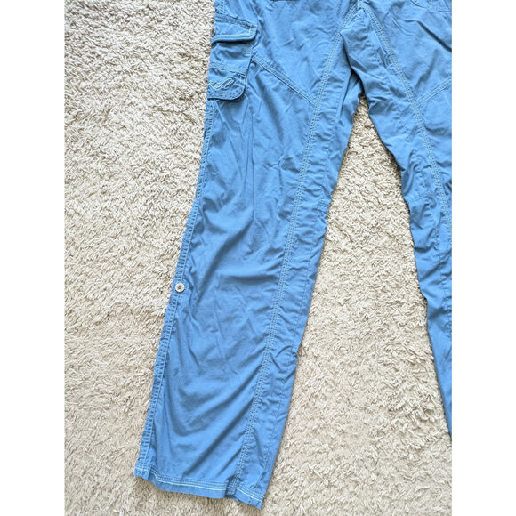 Kuhl Roll-Up Cargo Pants Women 4 Blue Hiking Low Rise Outdoors Gorpcore UPF50 - Picture 6 of 8